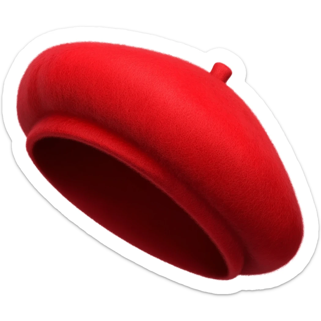 red beret sticker