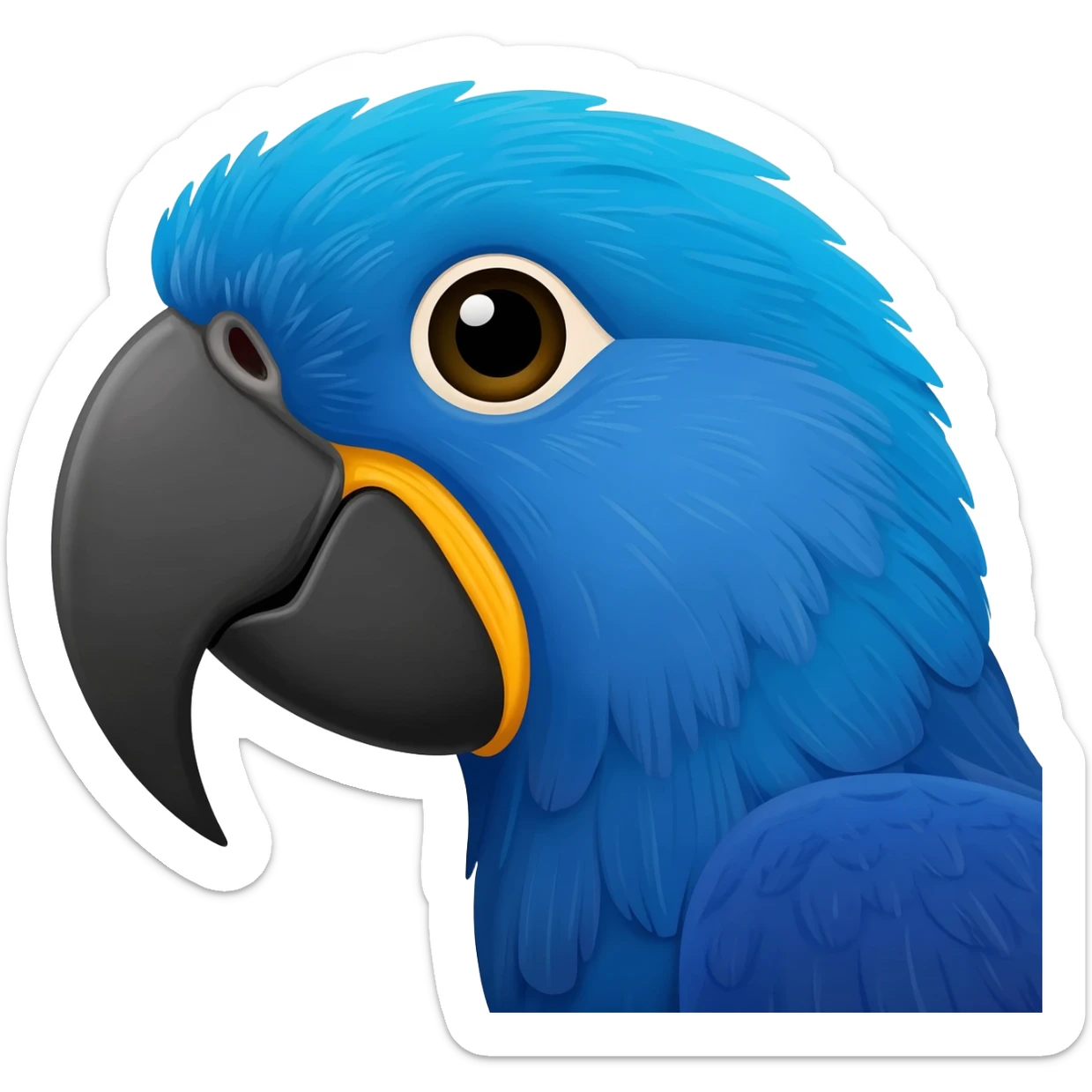 um emoji de arara azul bem bonito sticker