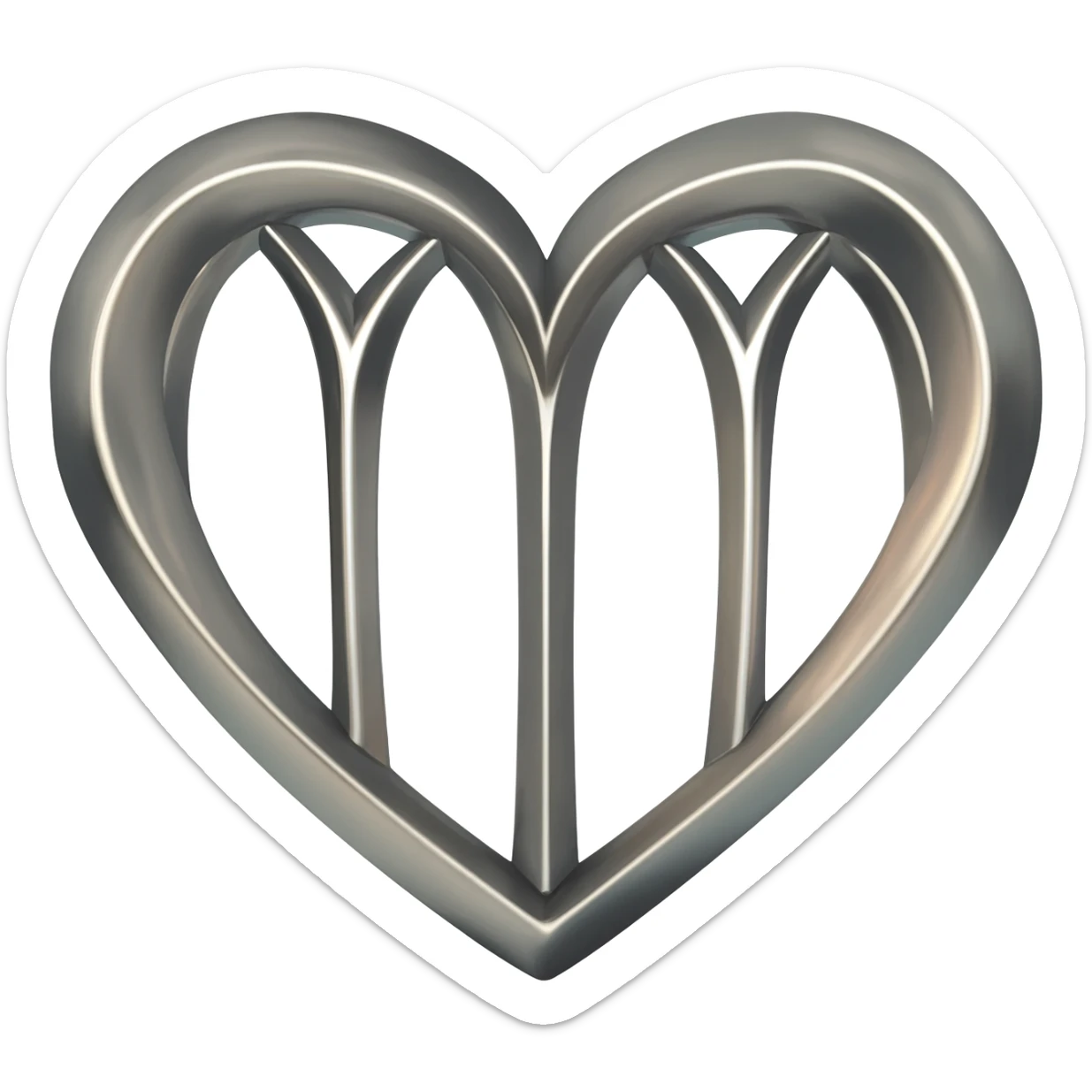 Gothic heart sticker