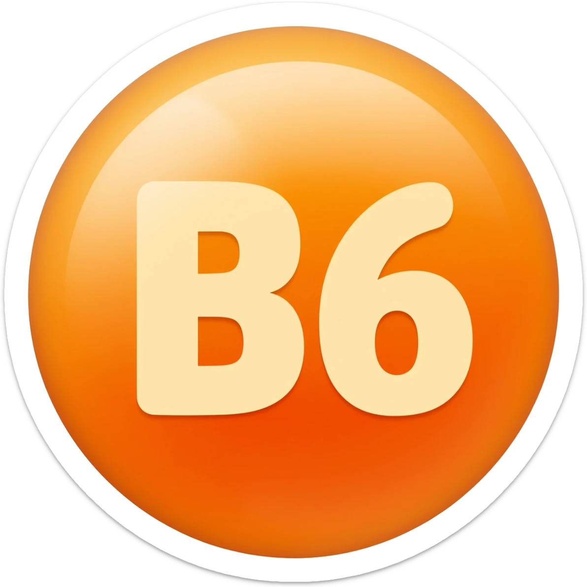 orange vitamin b6 sticker