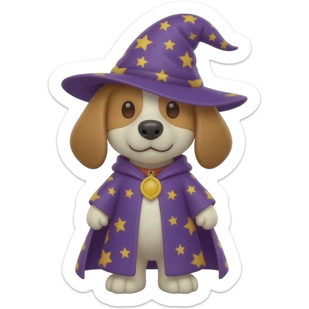 Dog wizard sticker