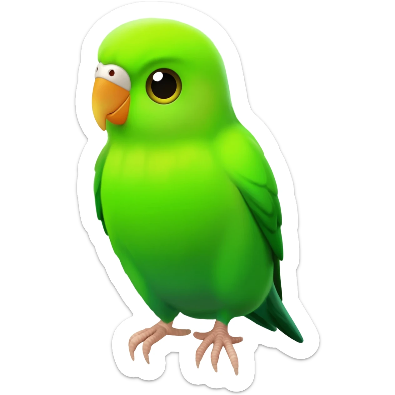 Green budgie sticker