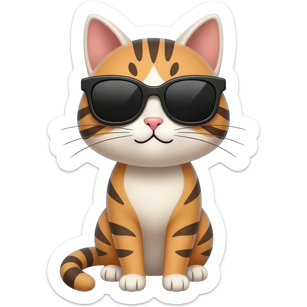 Cat wearing sunglasses sticker