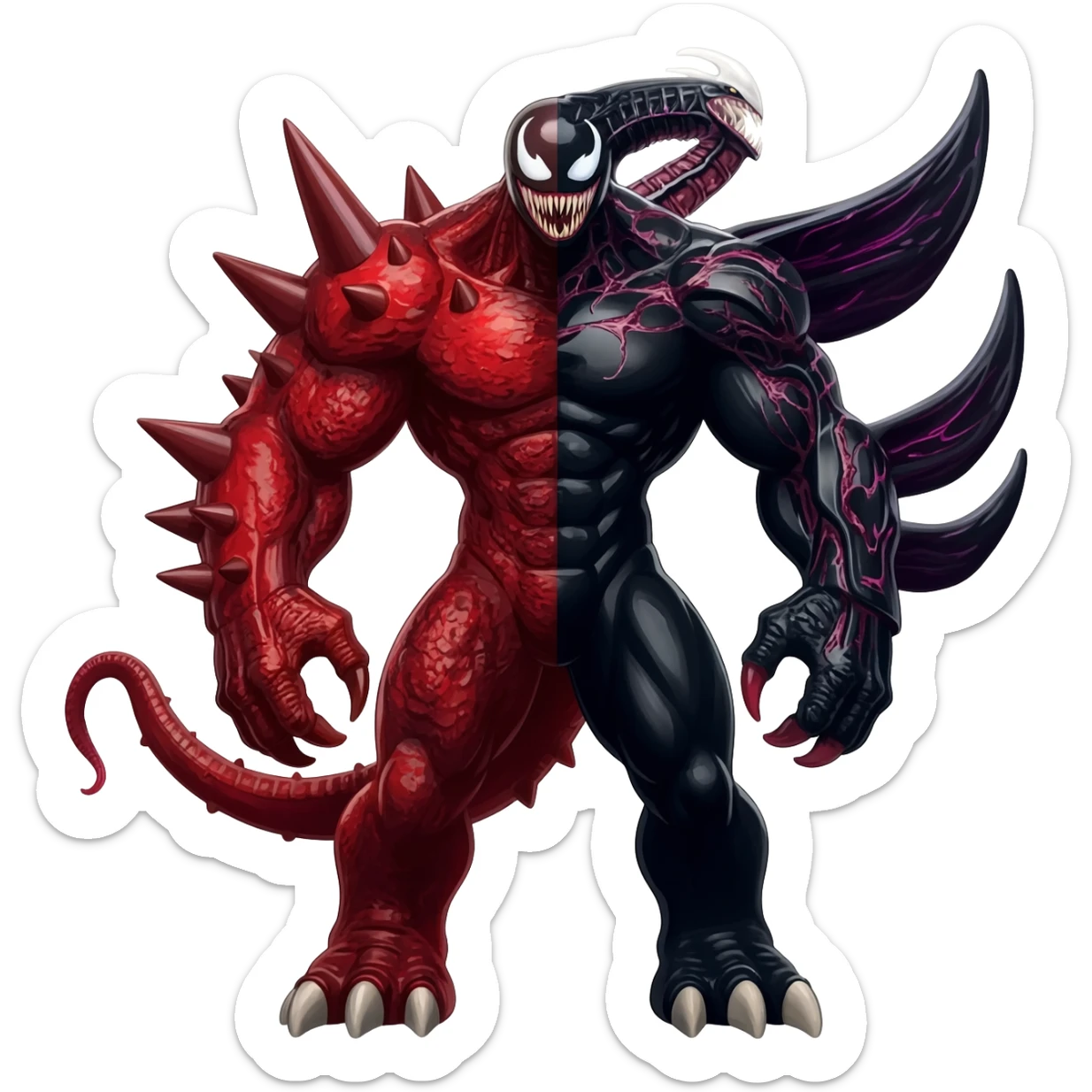 Venom-Groudon-Xenomorph-Darkrai-fusion, full body sticker