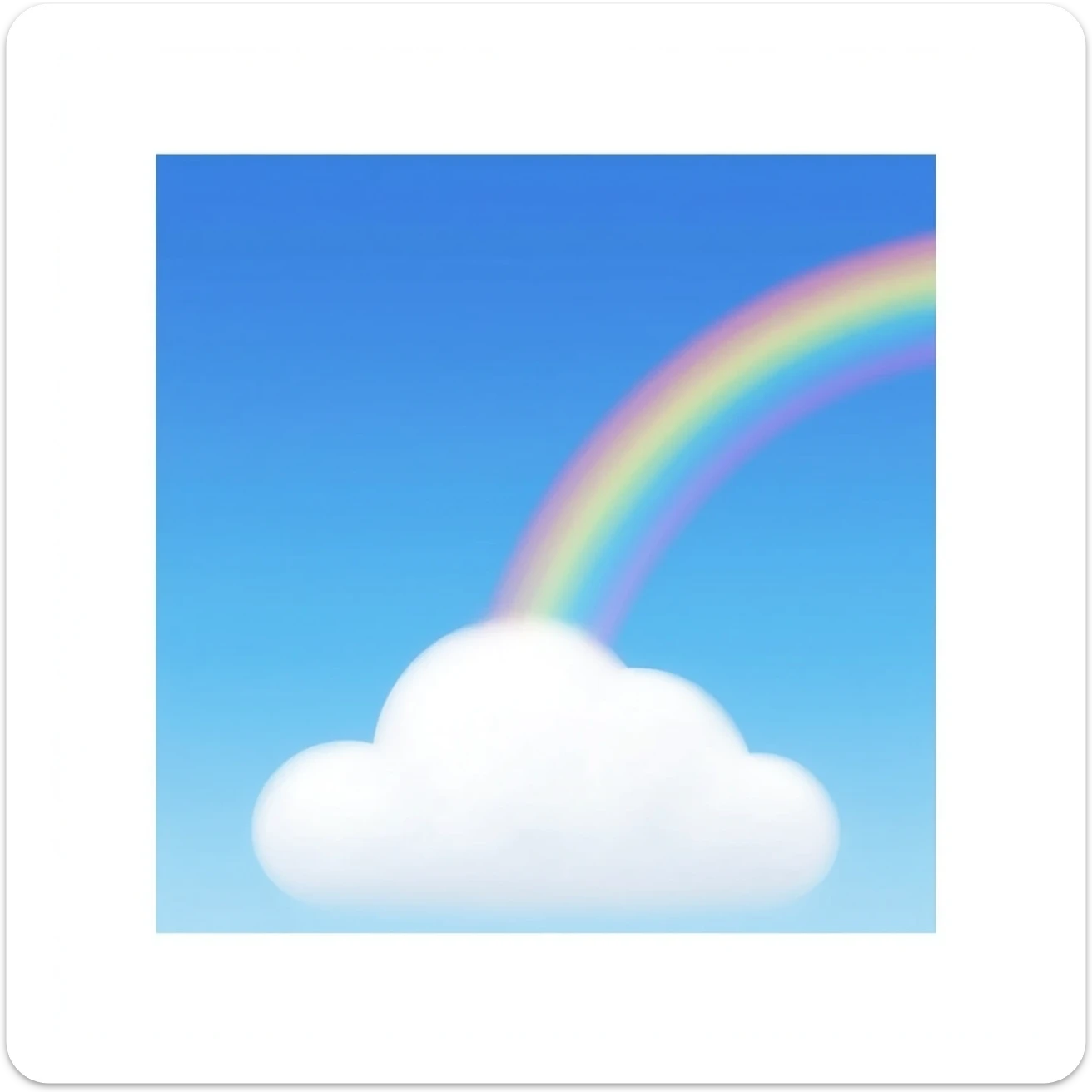 rainbow and cloud sticker