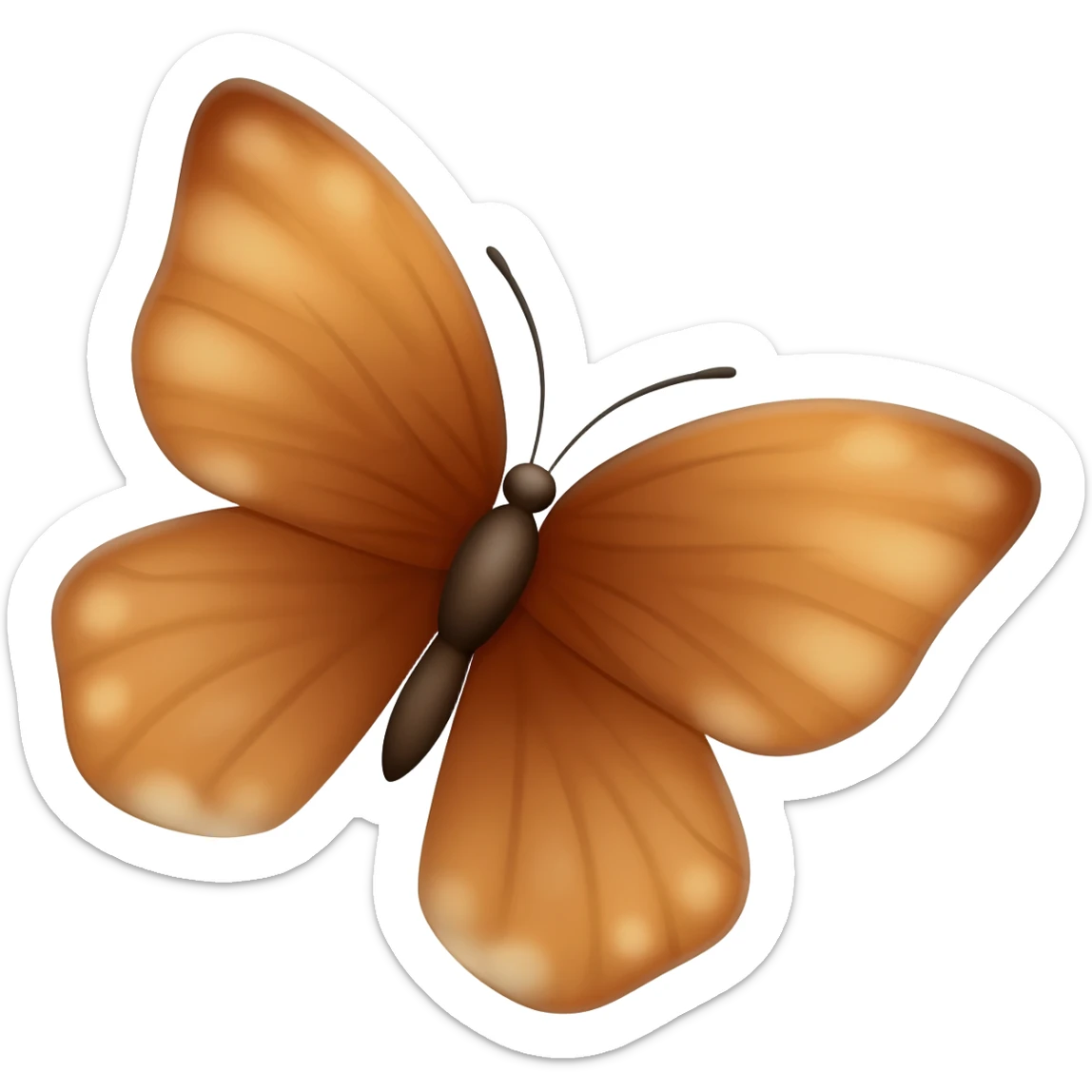 borboleta marrom sticker