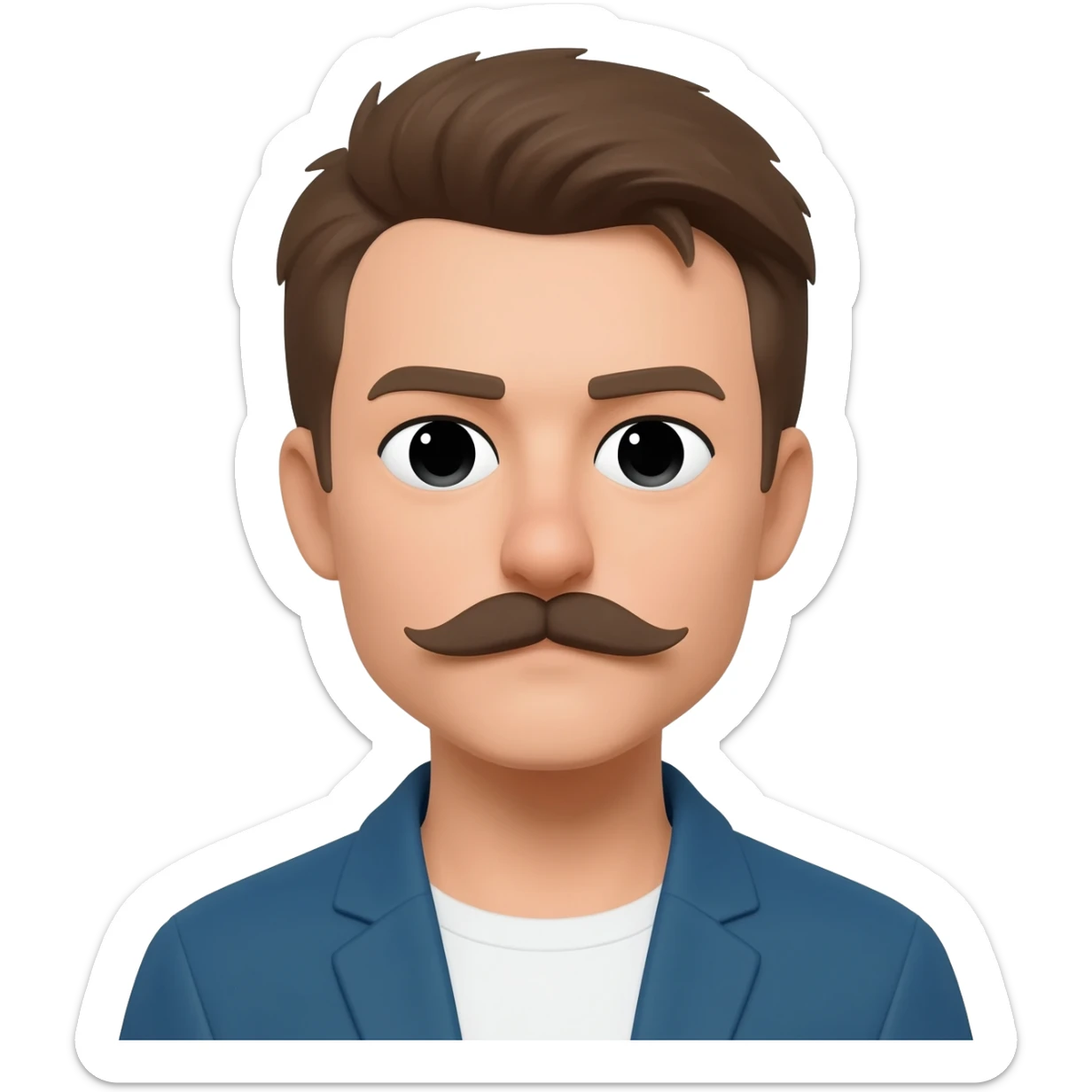 Smaller mustache sticker