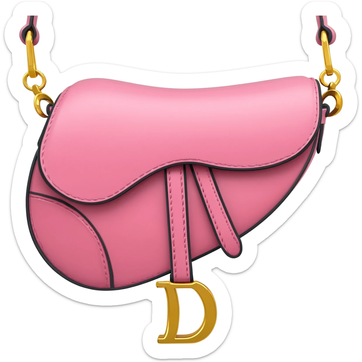 dior pink saddle bag sticker