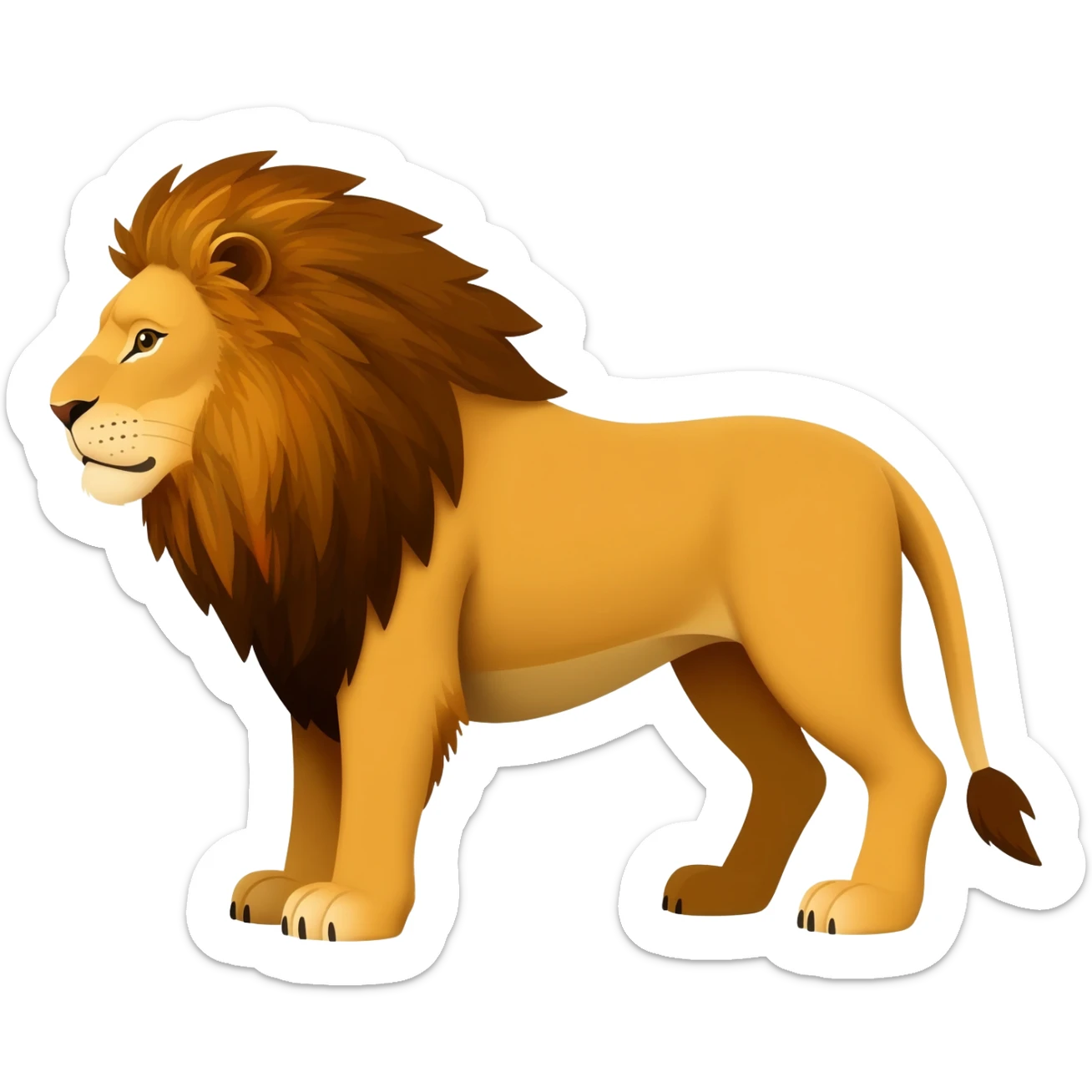 Lion animal sticker