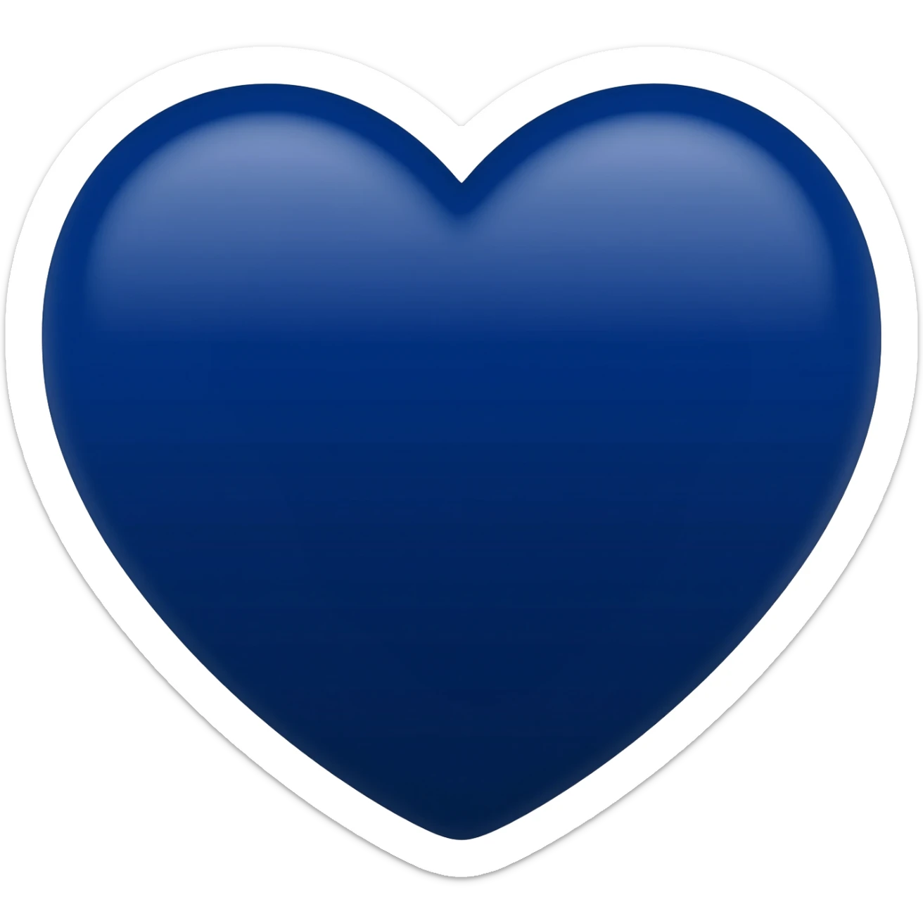 Navy blue neart sticker