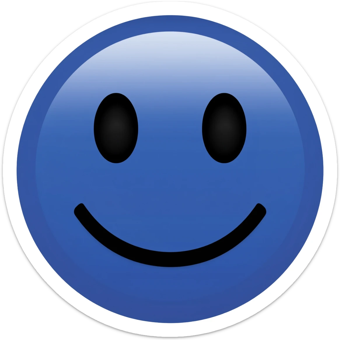 I said smiling face in navy rich royal blue shad with black lining. No other color adding! sticker