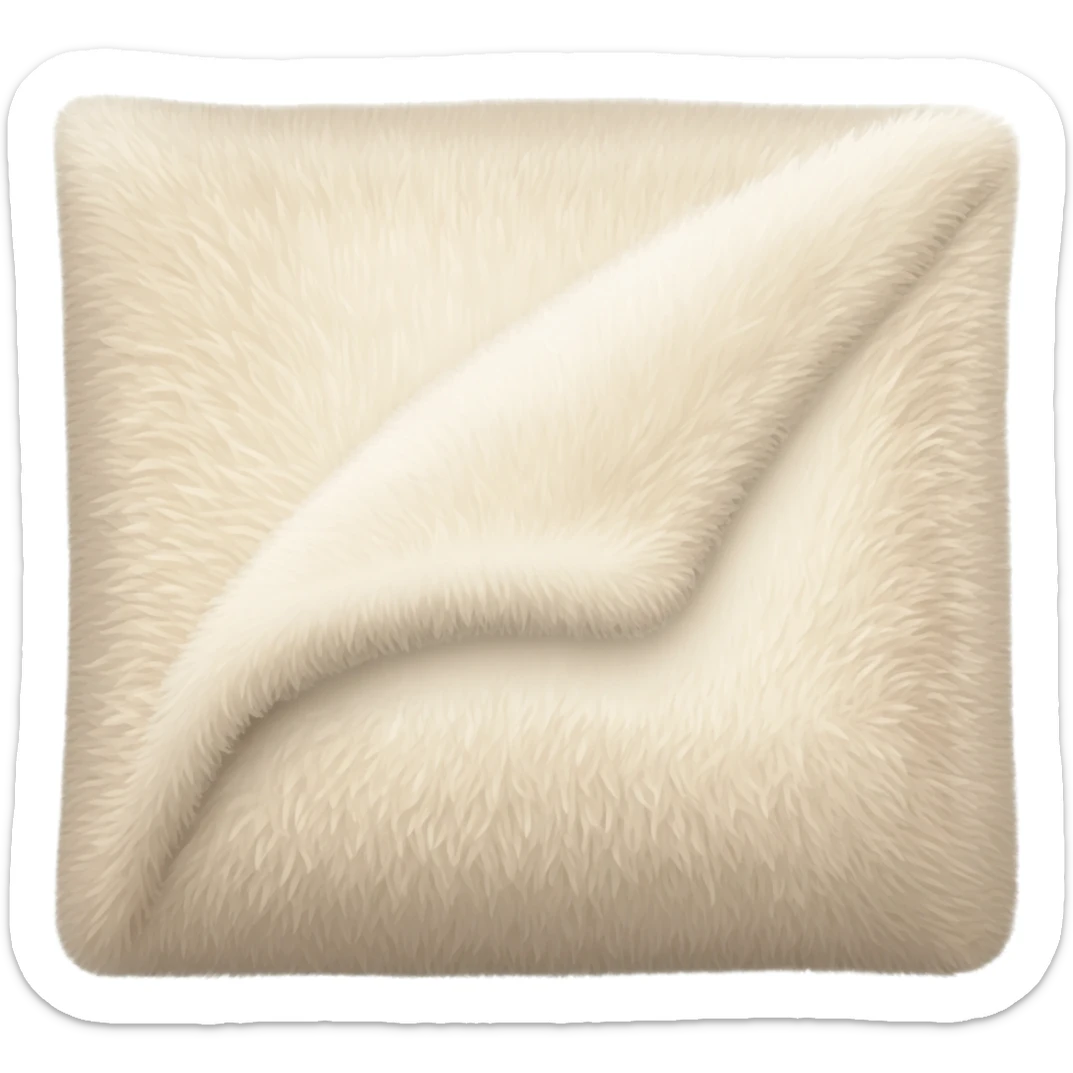 cream blanket fur sticker