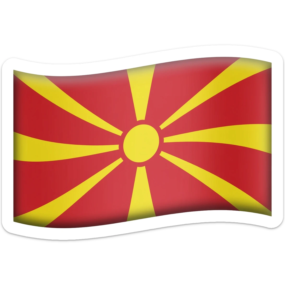 flag of North Macedonia sticker