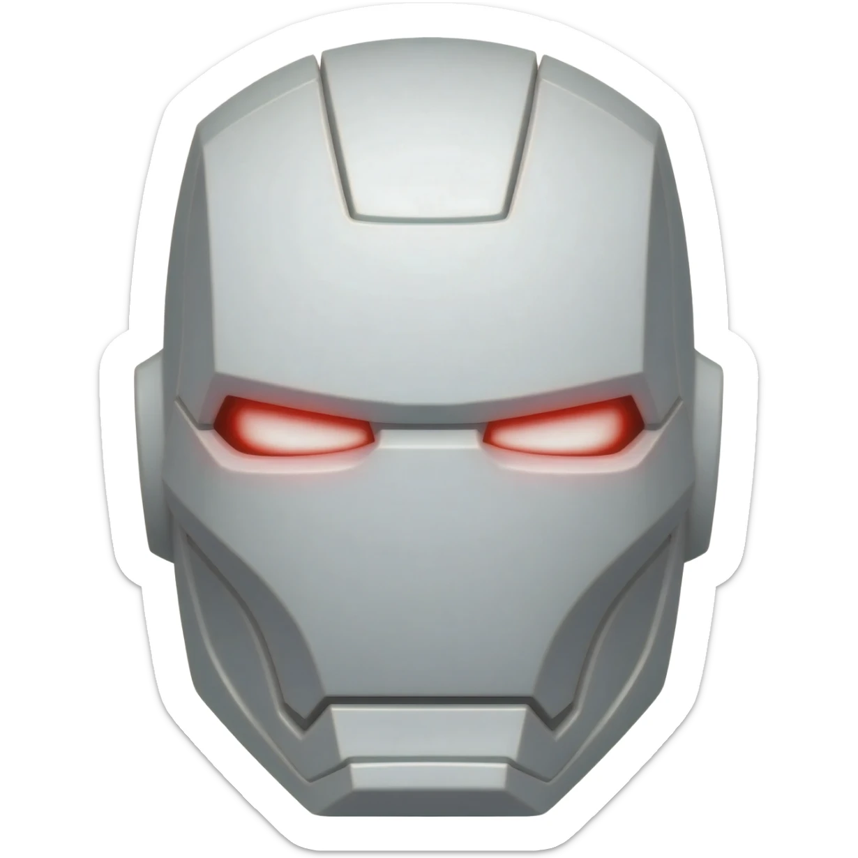 Iron Man Mask In full White Color sticker