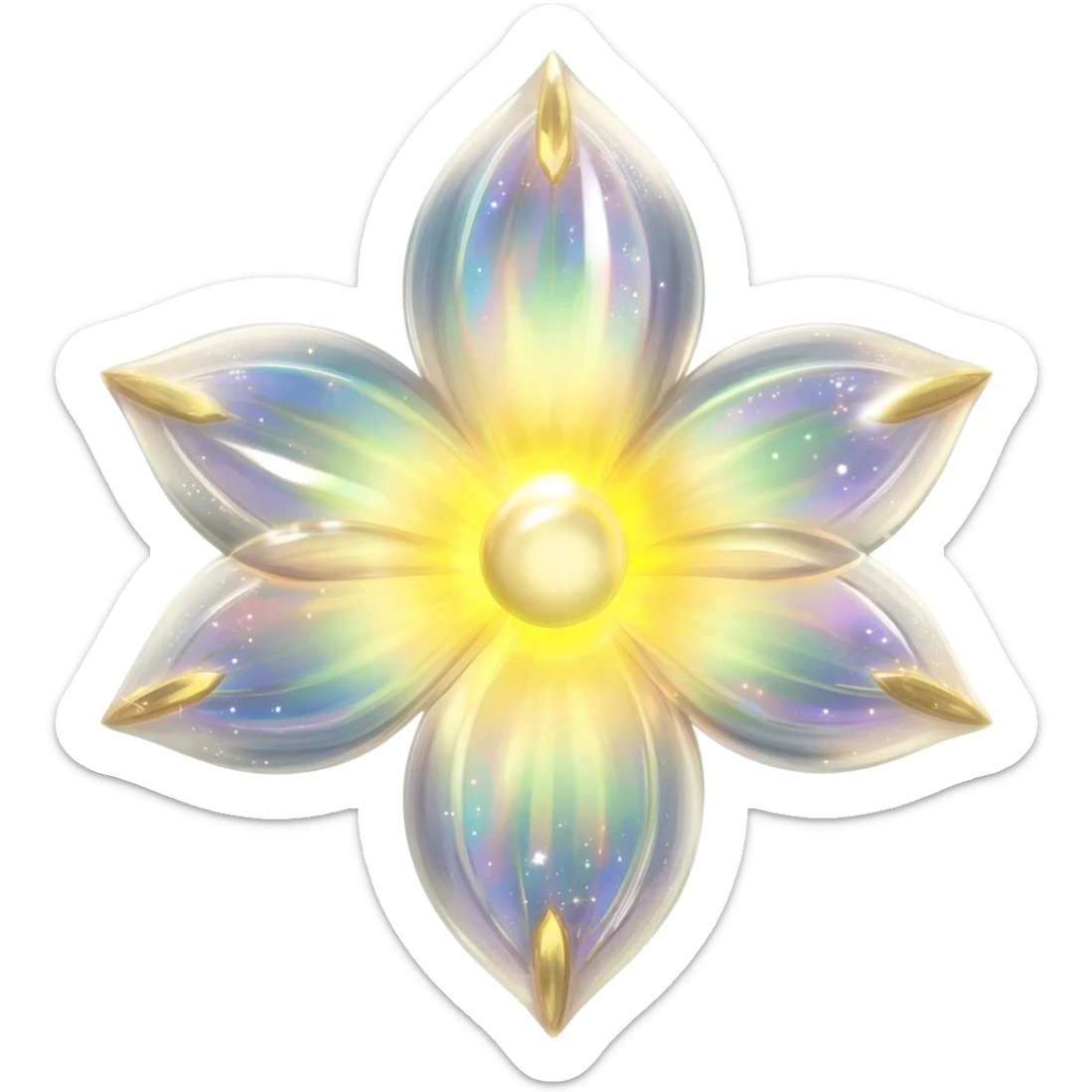 Shiny sparkling epic legendary aesthetic decorative floating glowing Amaura-Aurora-Aurorus-Meloetta-Palkia-Flower sticker