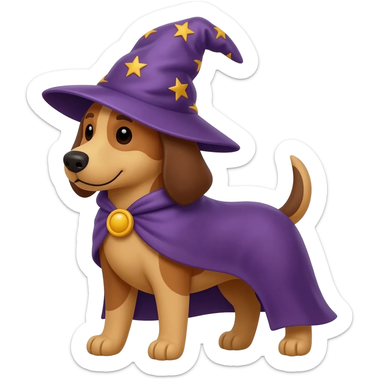 Dog wizard sticker