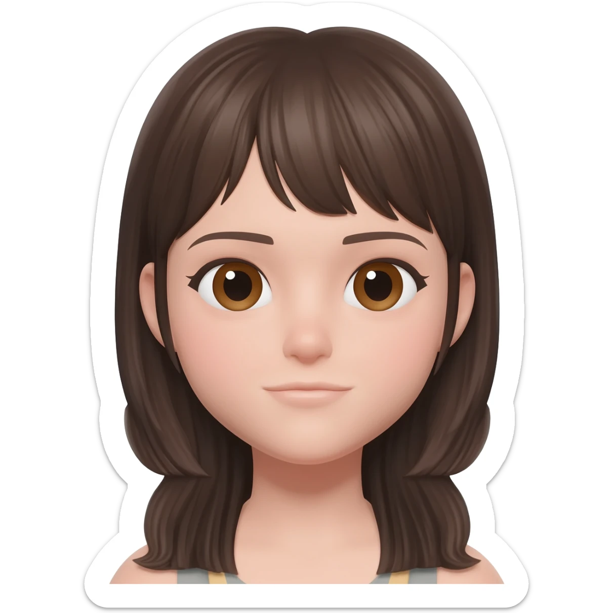 A girly emoji face expression sticker