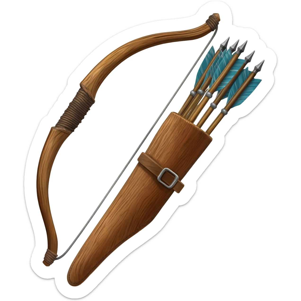 medieval bow and arrow sticker