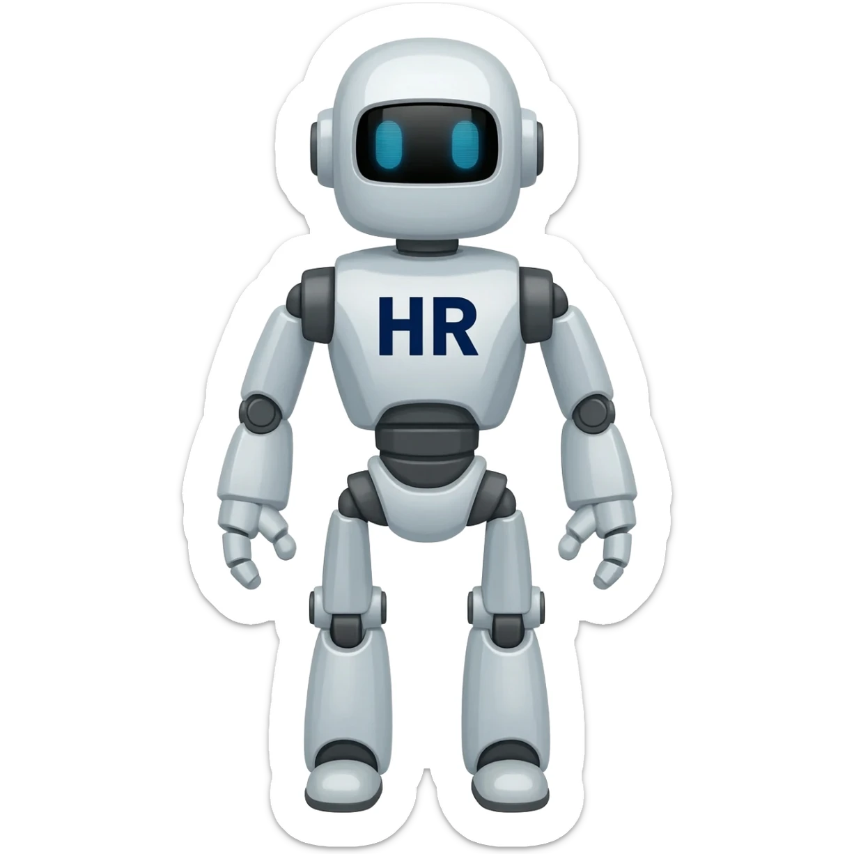robot with HR sticker