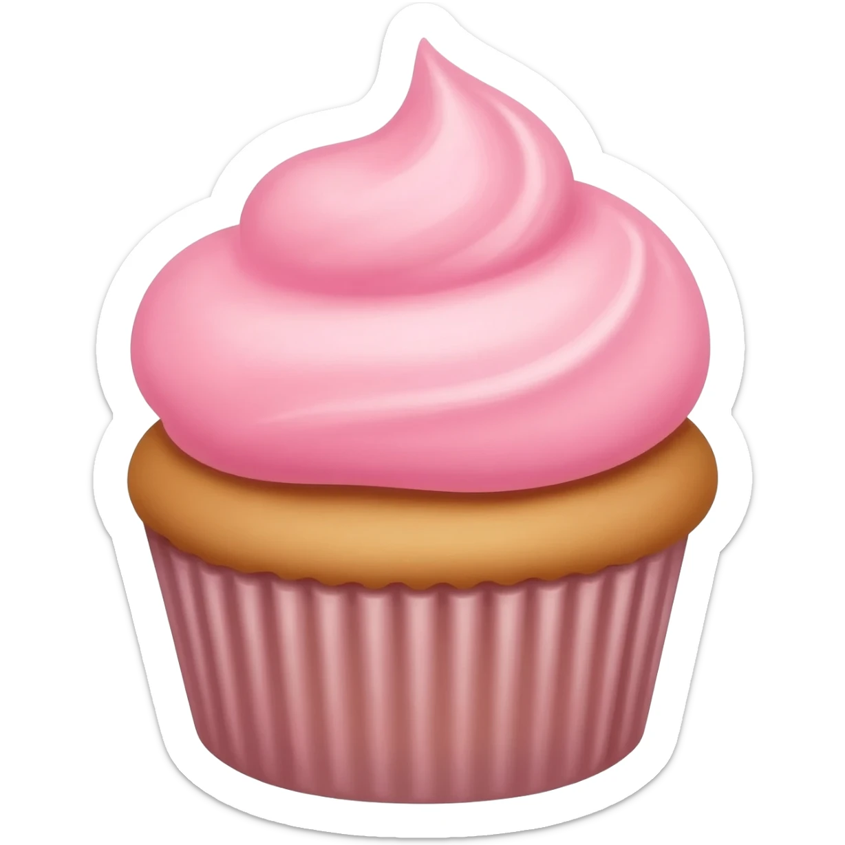 Cupcake with pink icing sticker