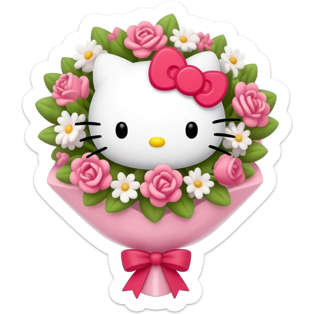 hello kitty bouquet sticker