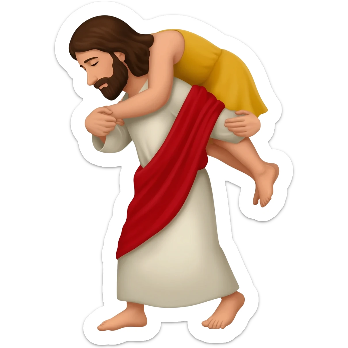 Jesus carrying me sticker