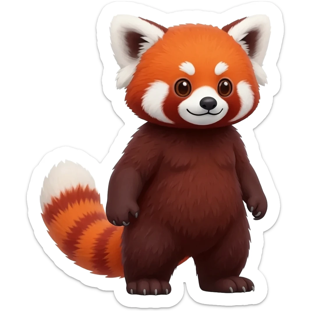 Red Panda-Red Fox-fusion-animal-hybrid-creature sticker