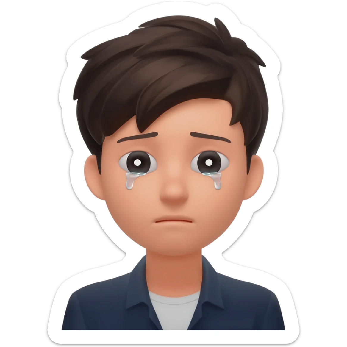 Crying at night sticker