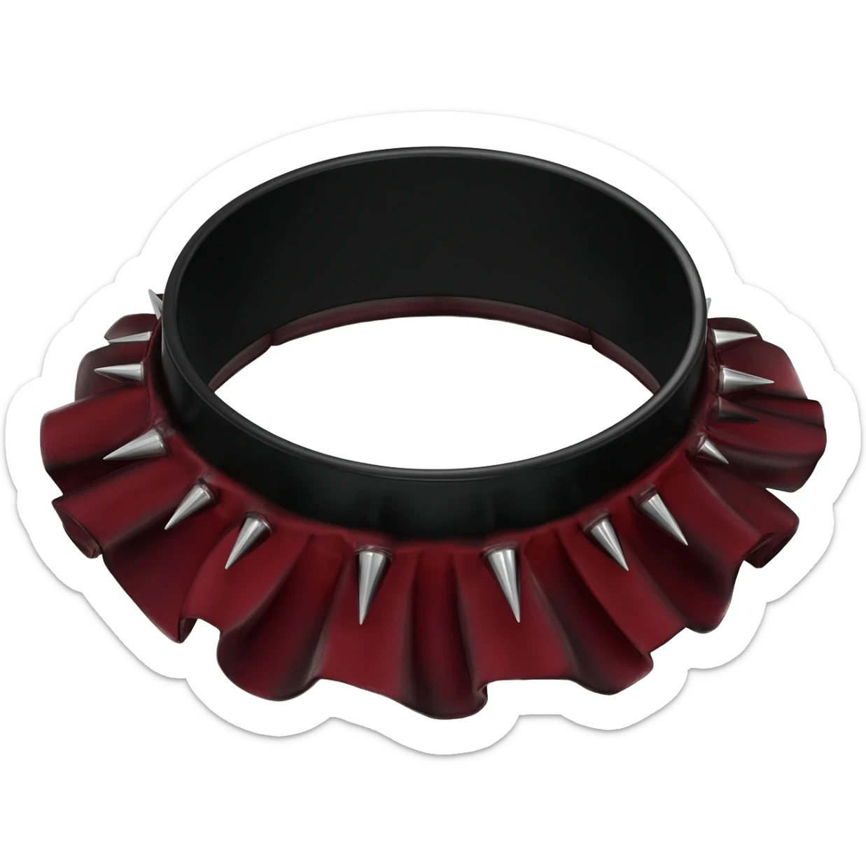 Black and red gothic lolita spiked choker-collar  sticker