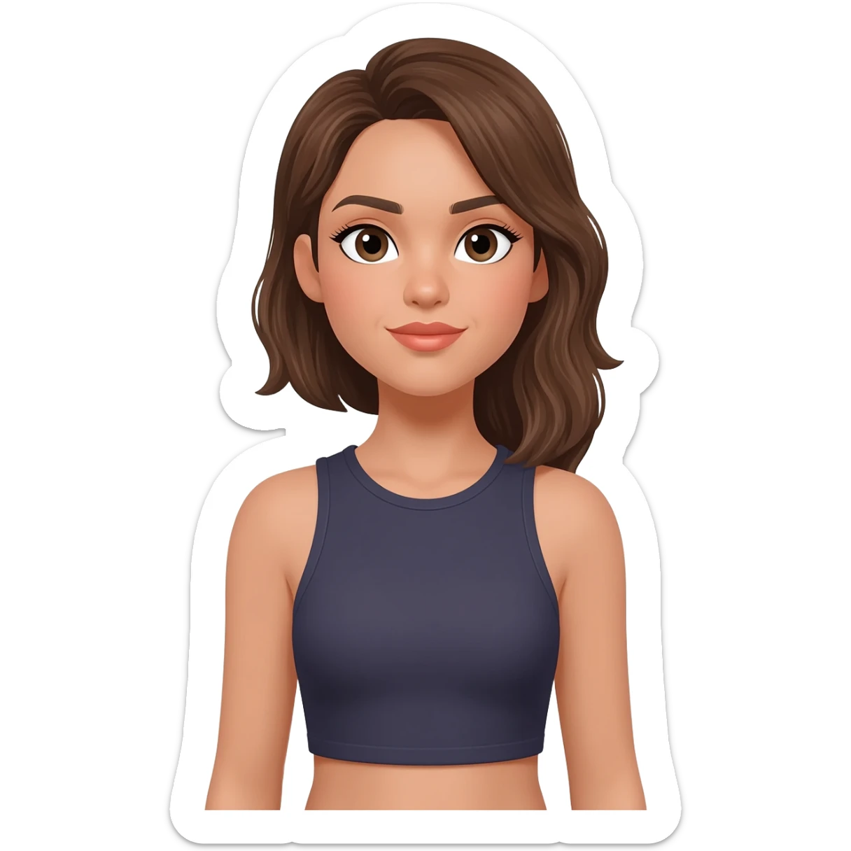 Beautician crop top sticker