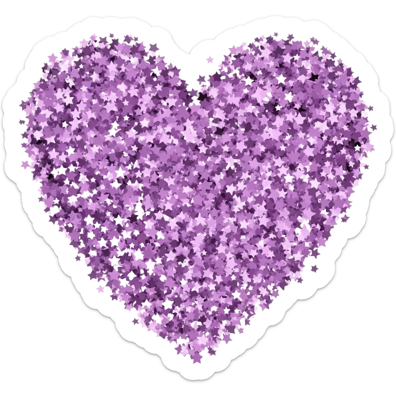 Un corazon con estrellas sticker