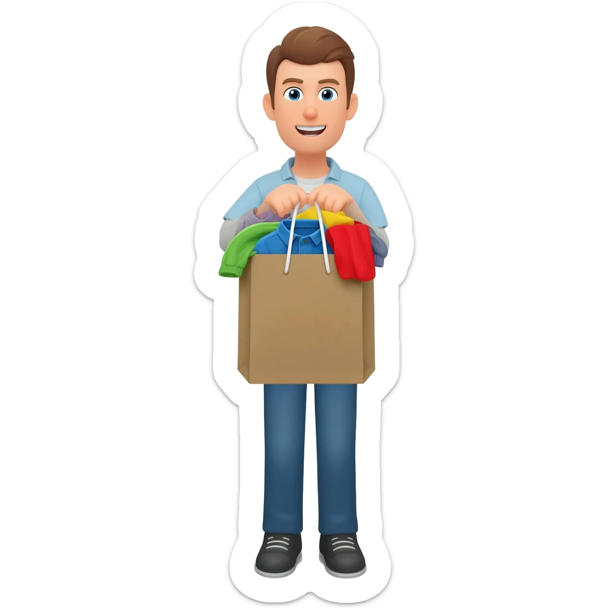Crea un emoji de comprar ropa sticker