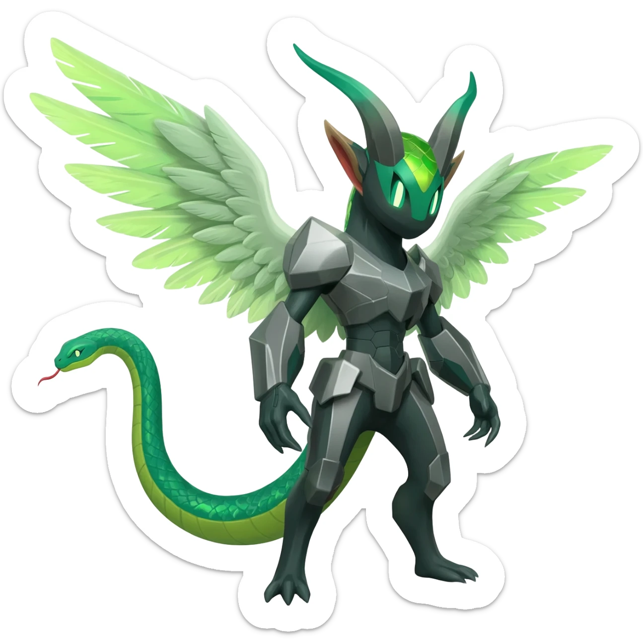  exotic Fakémon-Pokémon-Dutch-Angel-Dragon-Wickerbeast-Grem2-Sergal-Trico-Vernid-creature sticker