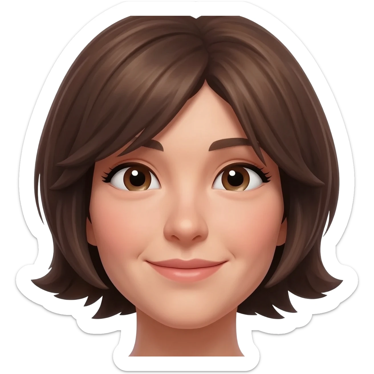 Brune aux cheveux court qui prend son temps sticker