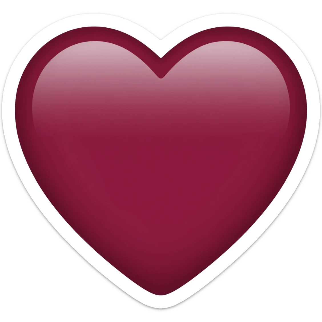 Burgundy heart emoji sticker