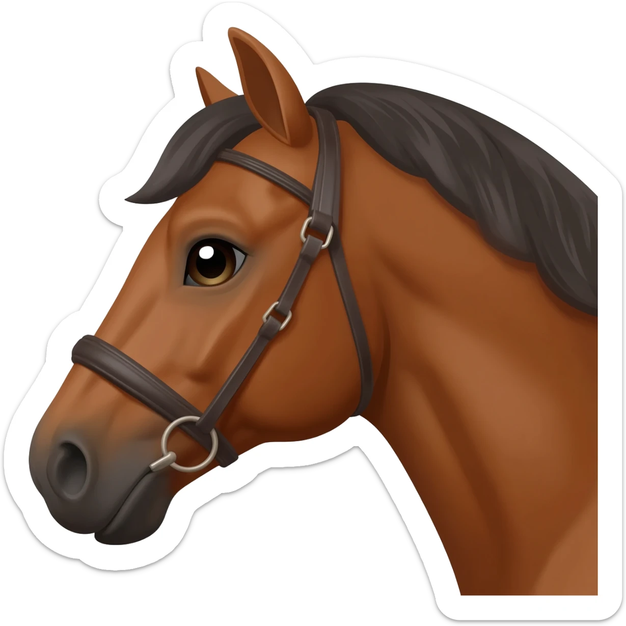 Focus only on the horses head, with blinders on it.  Add side blinders to the horse. sticker