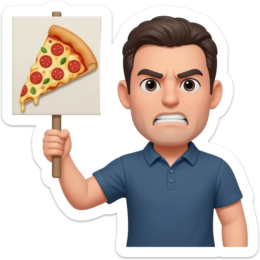 pizza protest sticker