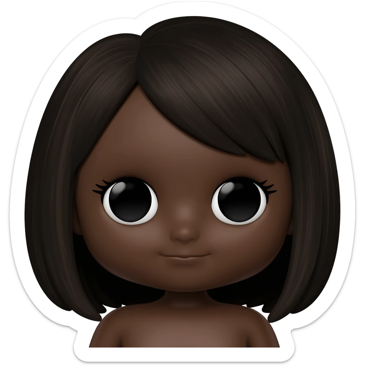 Black doll sticker