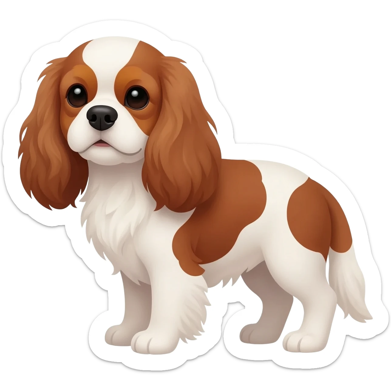 ruby (no white) king charles cavalier sticker