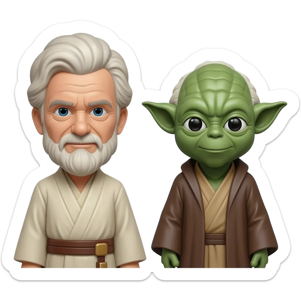 Obi Wan Kenobi and Yoda stoned sticker