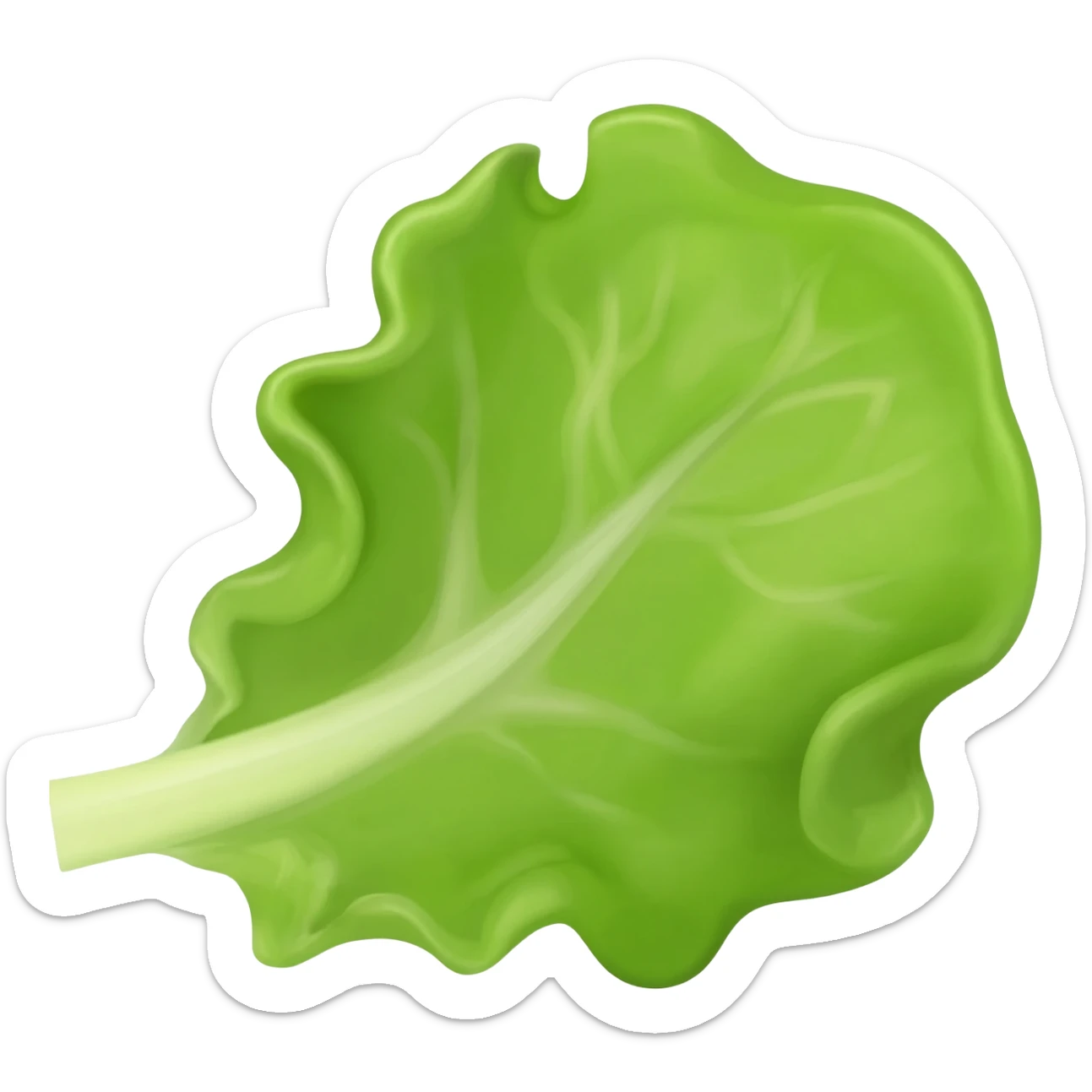 a single leaf of lettuce sticker