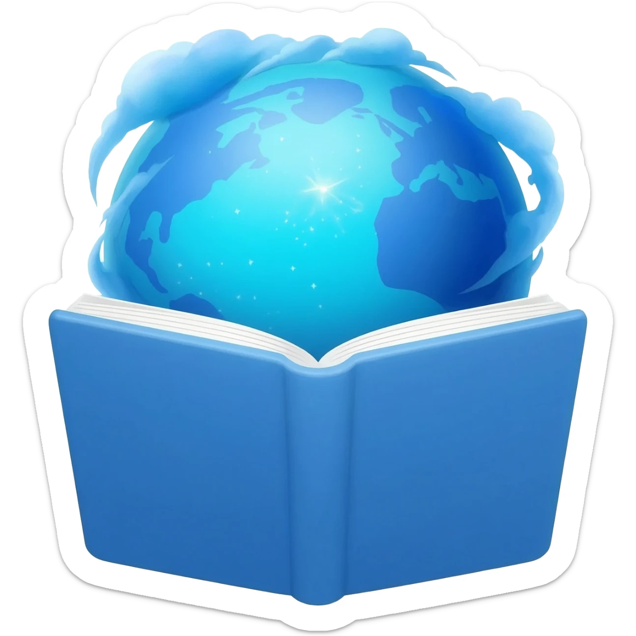 Neptune planet reading a book sticker