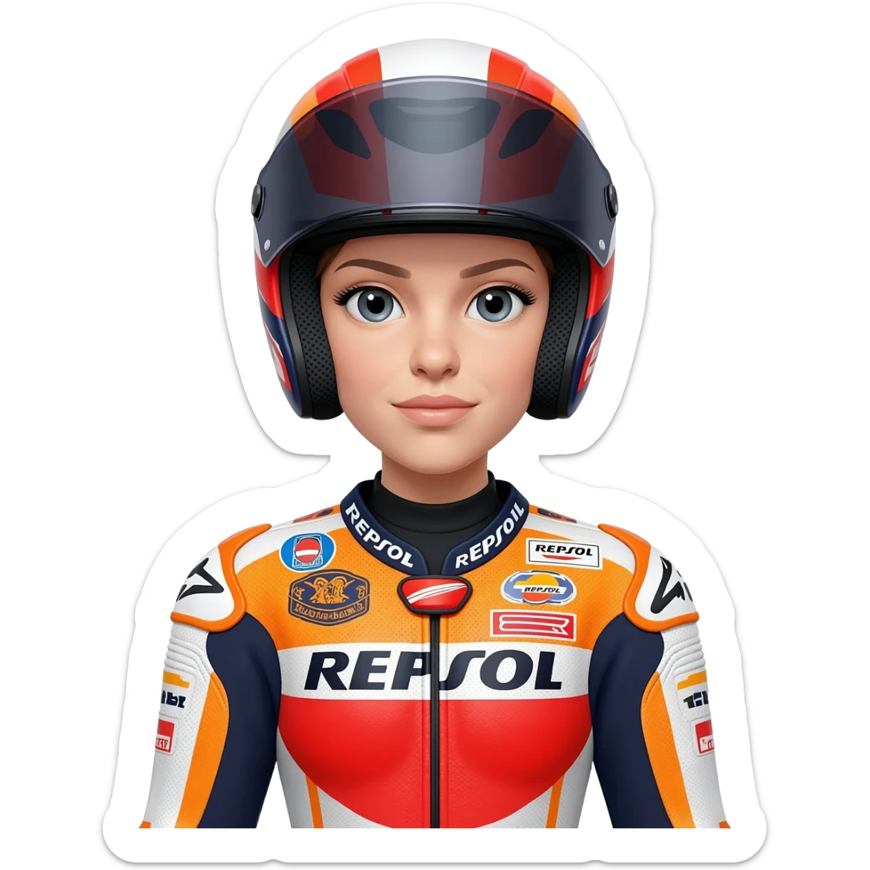 Pembalap Repsol perempuan sticker