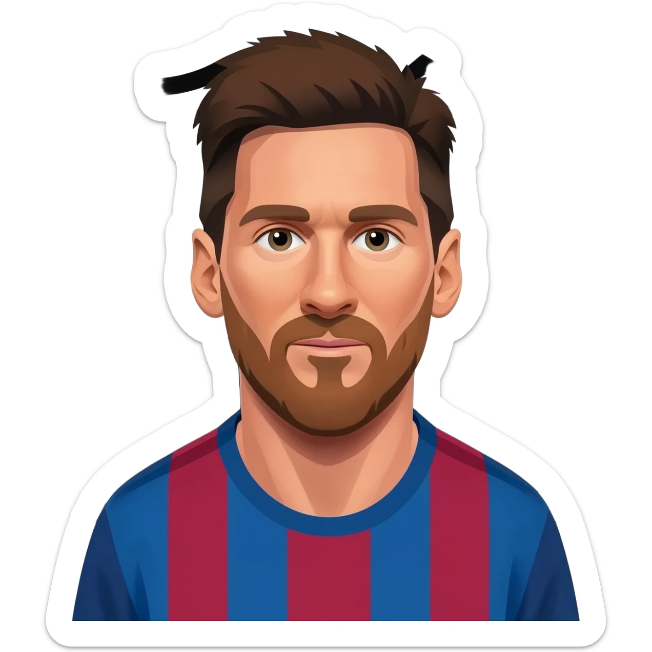 barcelona black and white logo with messi in colour and jersey and messi and asthetic logo sticker