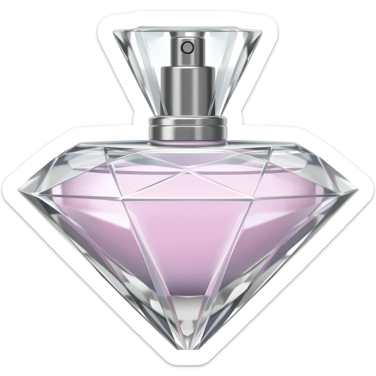 perfume bottle in the shape of a diamond sticker