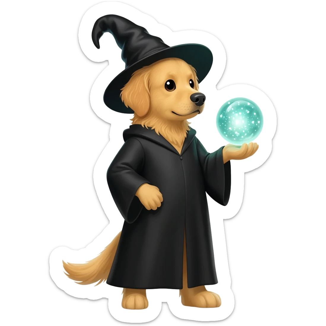 Dog wizard sticker