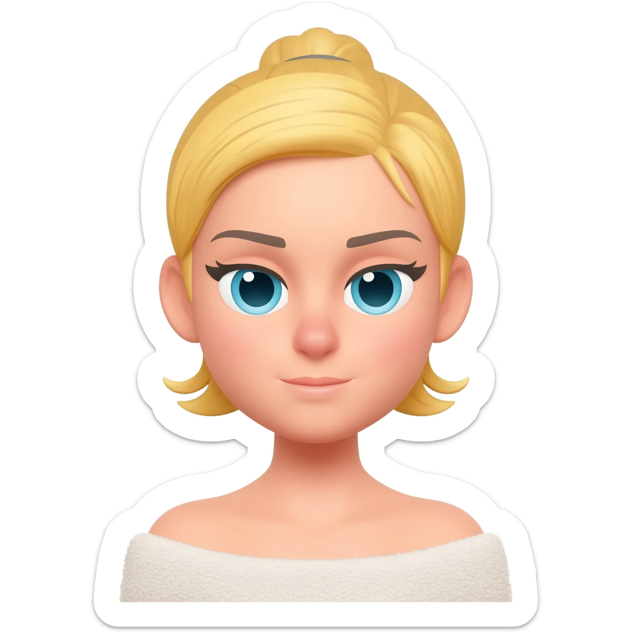 blonde girl getting a massage
 sticker