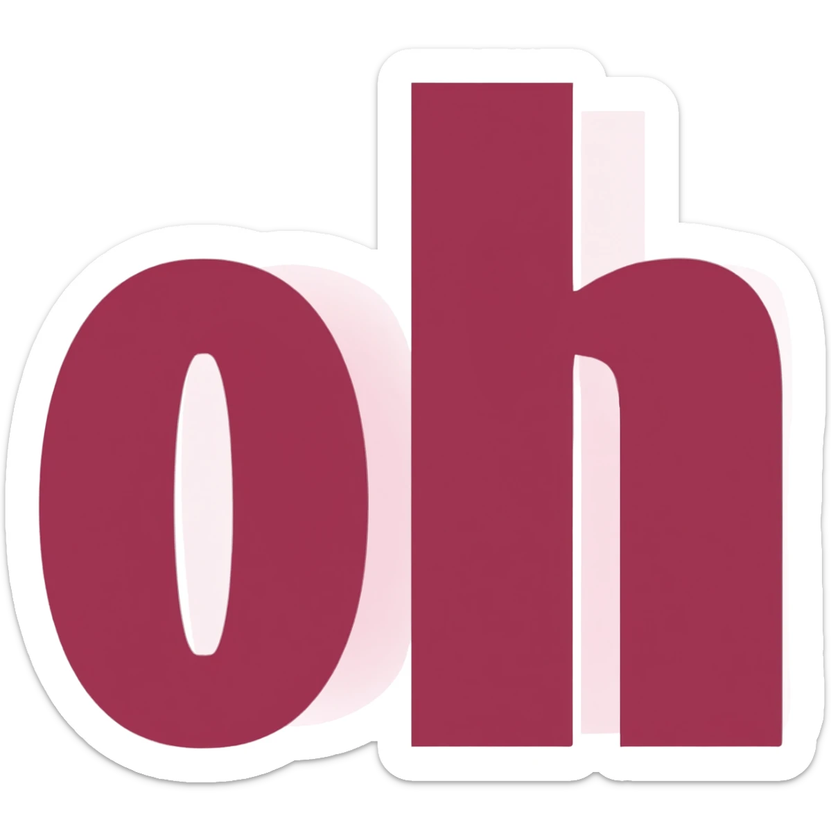 Maroon sticker