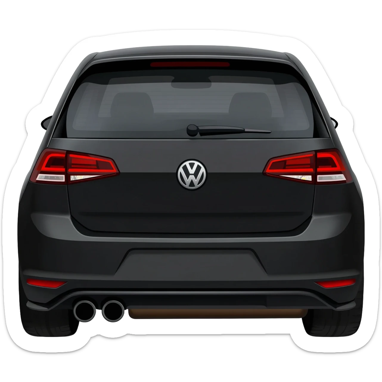 golf r mk7 2016 black with black rims sticker
