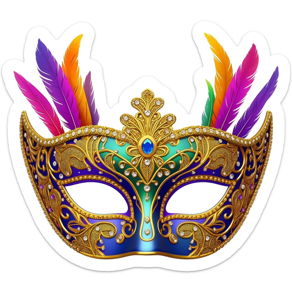 Carnival mask sticker